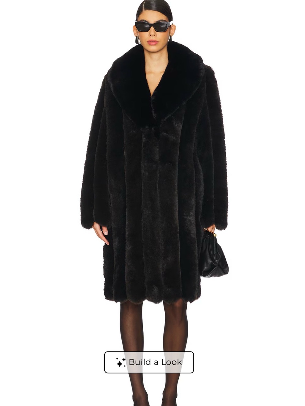 NBD Women's Black Faux Fur Coat - Luxurious Winter Jacket